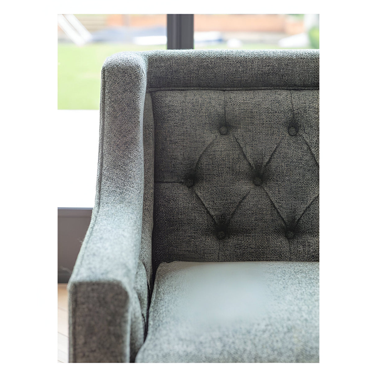 Theodore Buttoned 3 Seater Sofa - Forest Green