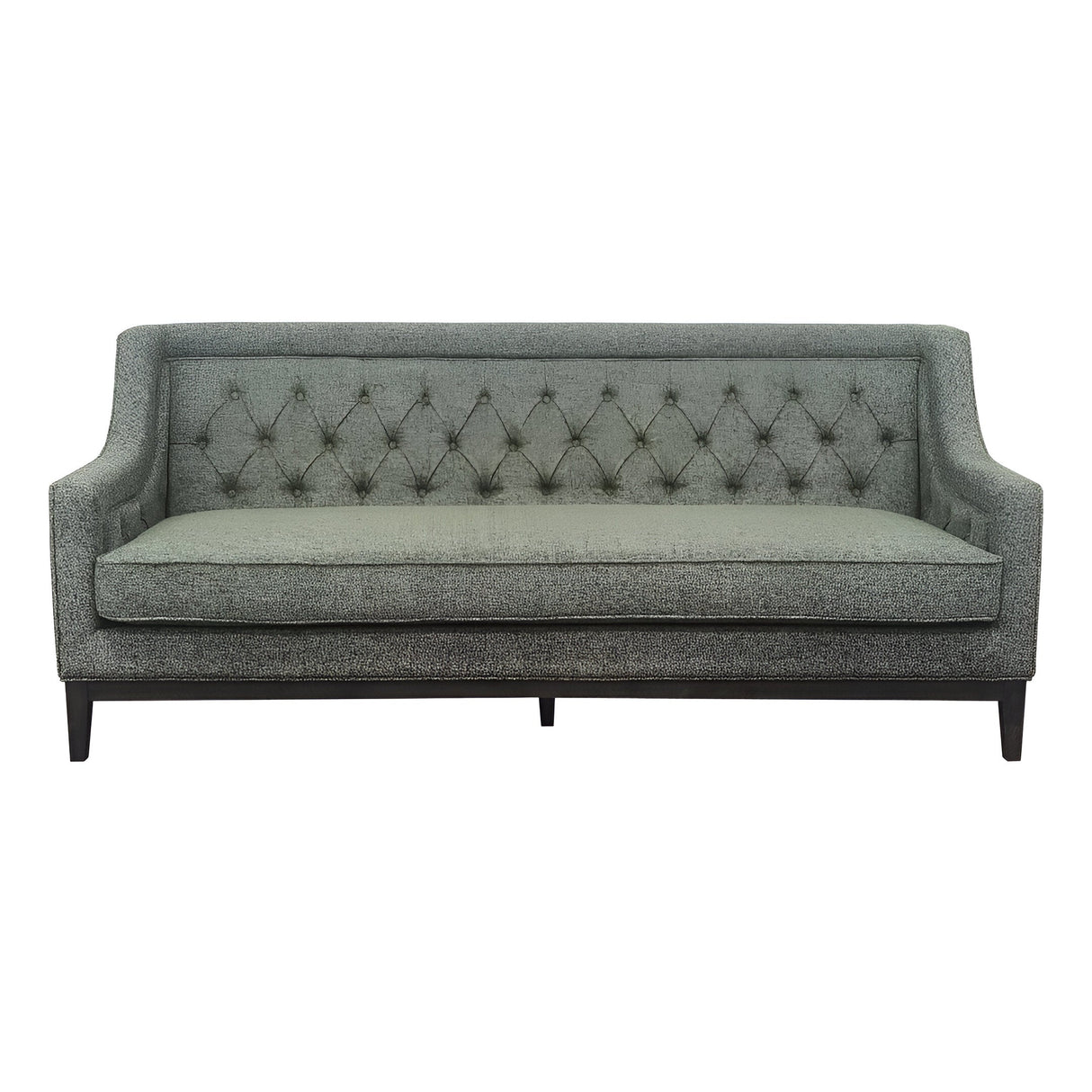 Theodore Buttoned 3 Seater Sofa - Forest Green