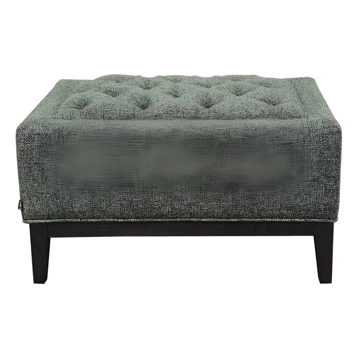 Theodore Buttoned Stool - Forest Green
