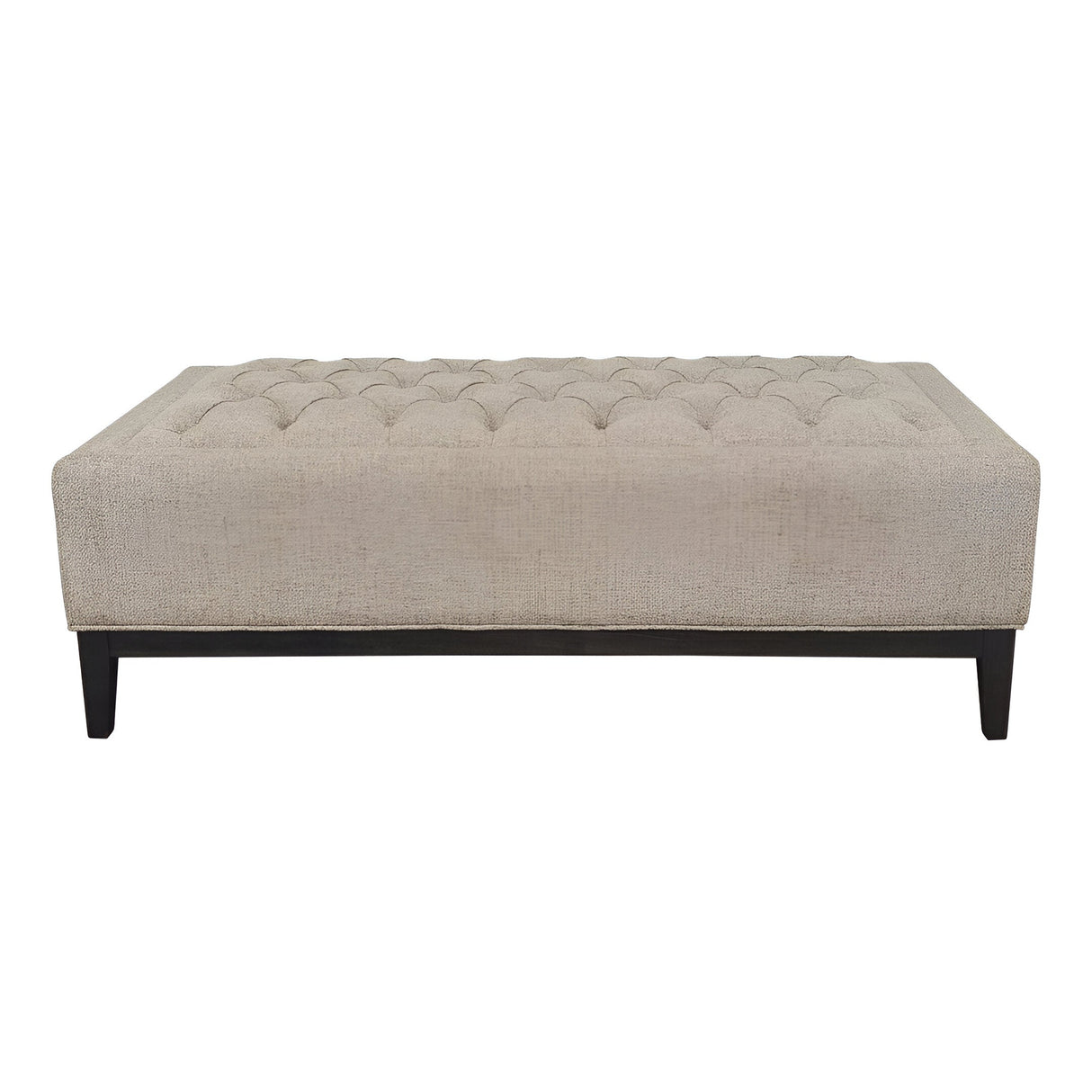 Theodore Buttoned XL Ottoman - Dark Taupe