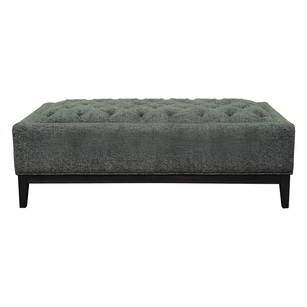 Theodore Buttoned XL Ottoman - Forest Green