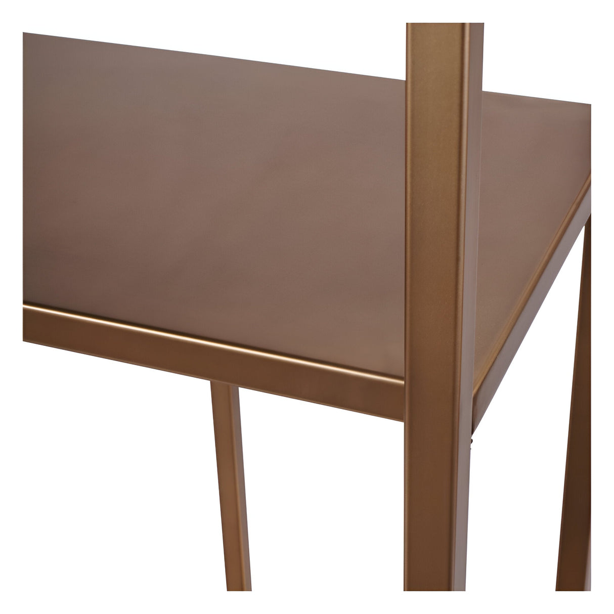 Brooks Tall Metal Shelving Unit - Brushed Champagne