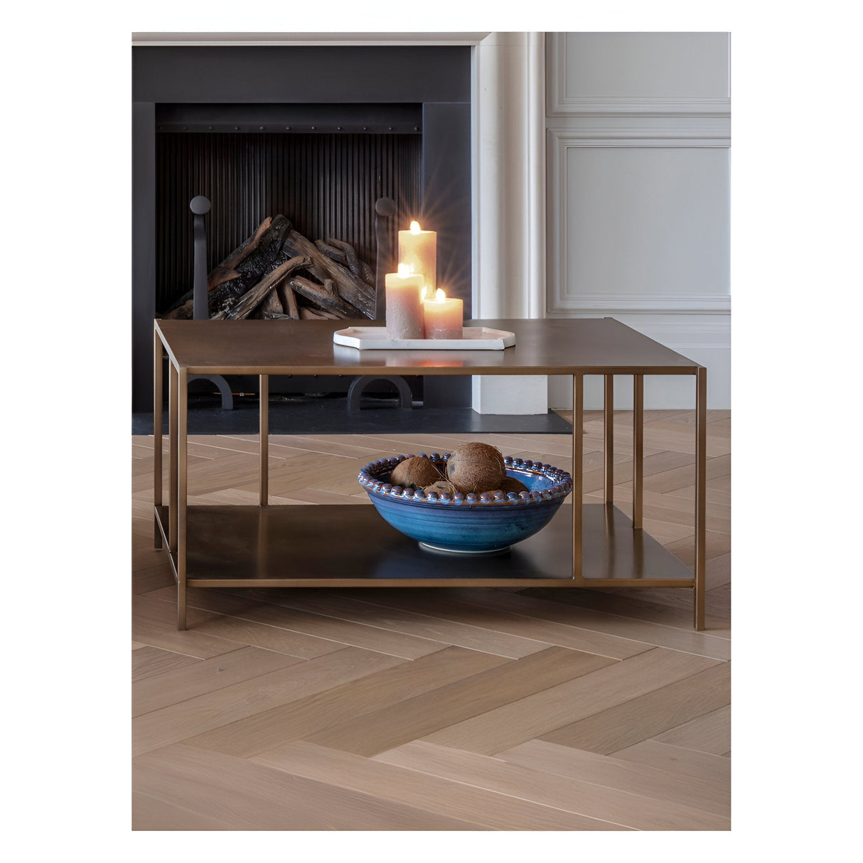 Brooks Coffee Table - Brushed Champagne