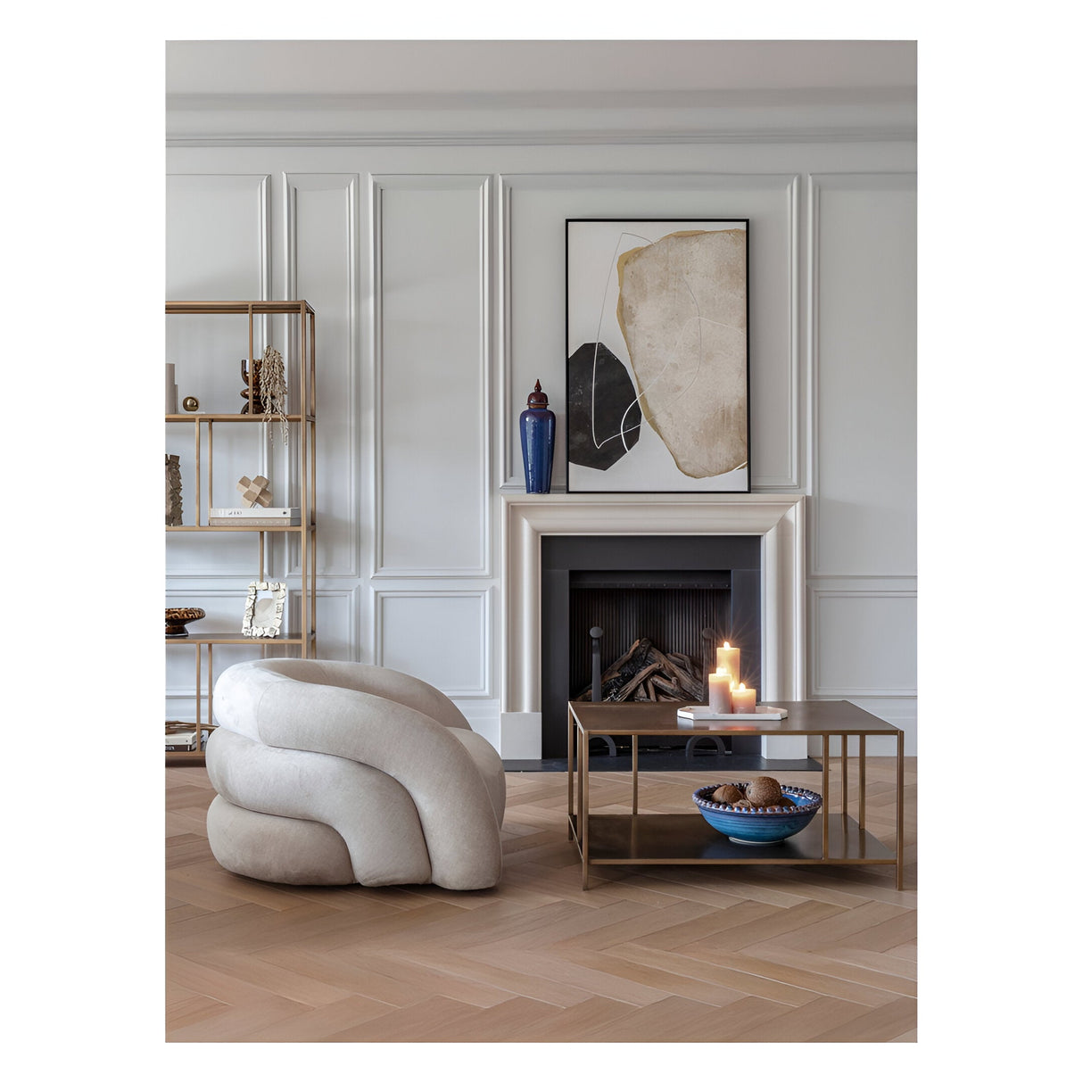 Brooks Coffee Table - Brushed Champagne