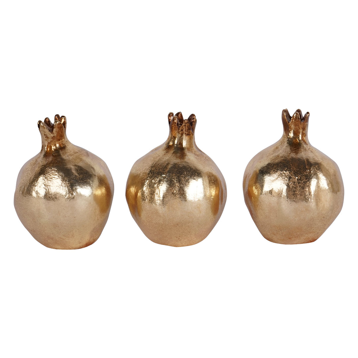 Laura Ashley Set of 3 Gold Pomegranate Decorations - 11cm