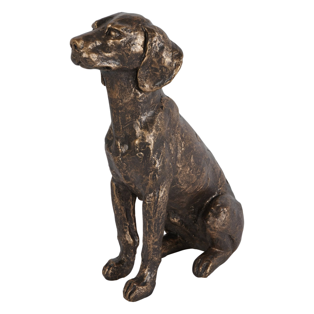 Laura Ashley Bronze Large Sitting Dog Figurine - 27cm