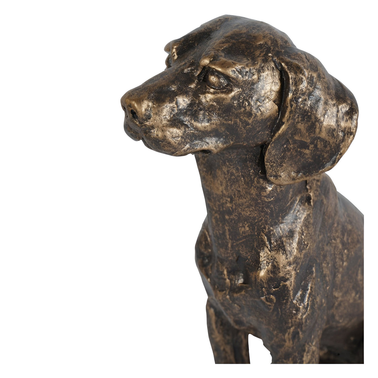 Laura Ashley Bronze Large Sitting Dog Figurine - 27cm