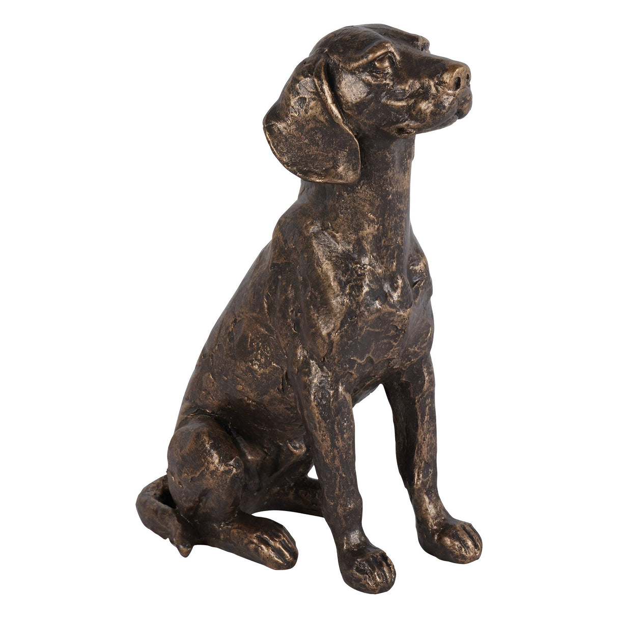 Laura Ashley Bronze Large Sitting Dog Figurine - 27cm