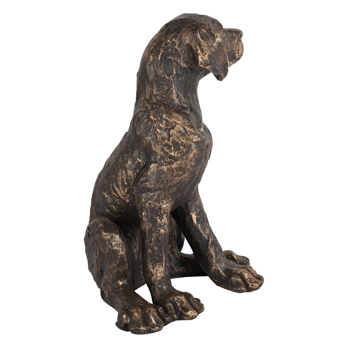 Laura Ashley Bronze Small Sitting Dog Figurine - 21.5cm
