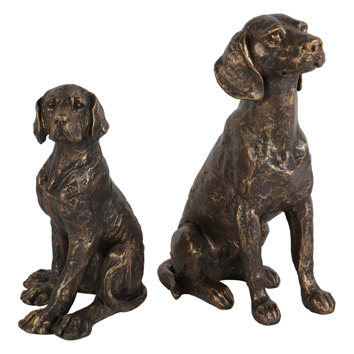 Laura Ashley Bronze Small Sitting Dog Figurine - 21.5cm