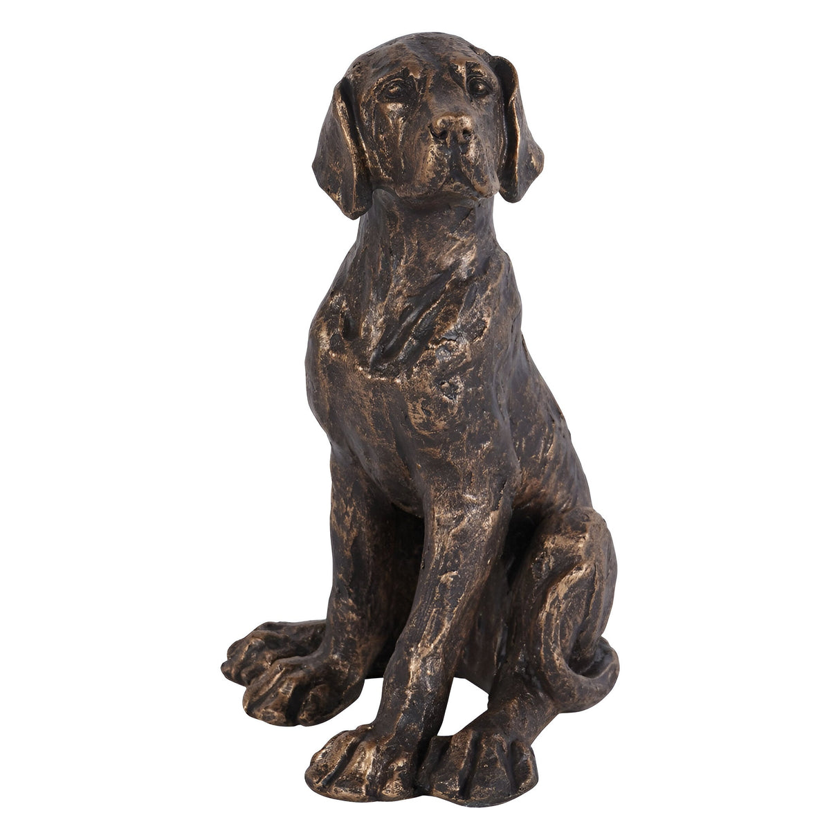 Laura Ashley Bronze Small Sitting Dog Figurine - 21.5cm