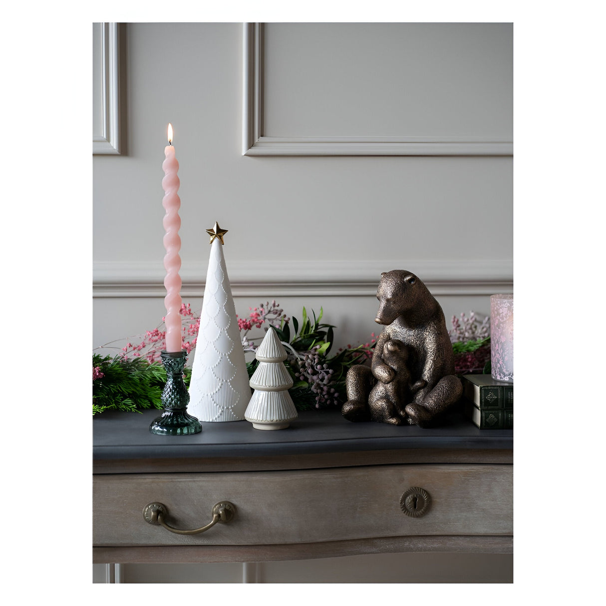 Laura Ashley Bronze Bear with Cub Figurine - 22.5cm