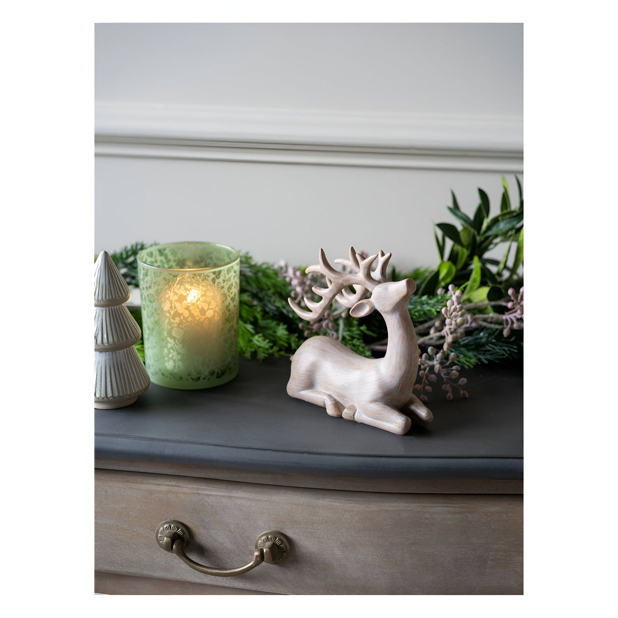 Laura Ashley Resin Deer Figurine - 16.7cm