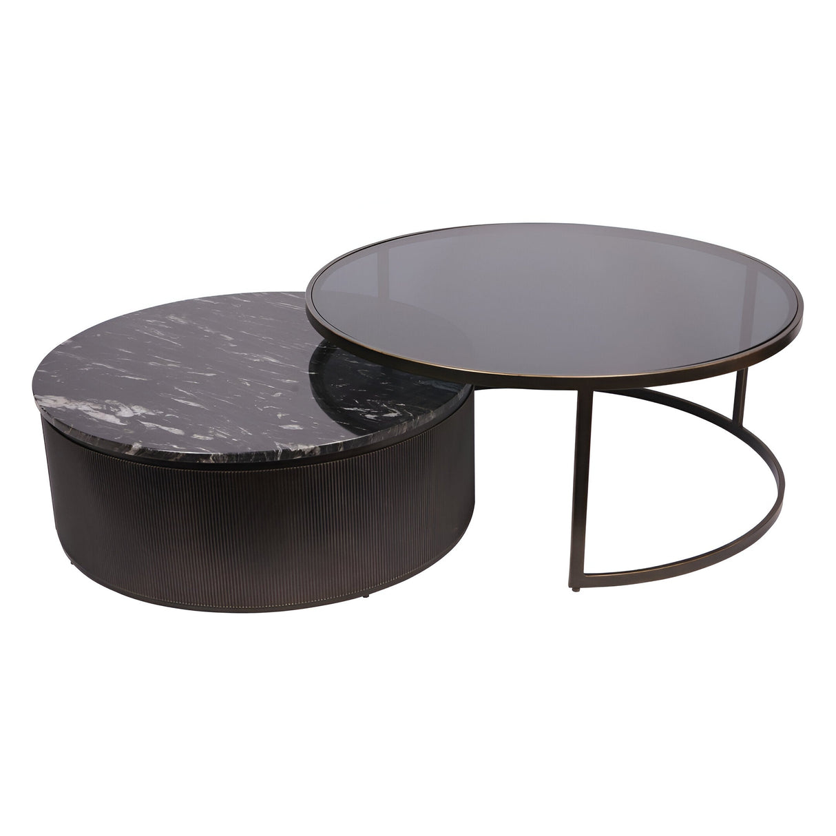 Belvedere Set of 2 Nesting Coffee Tables - Black