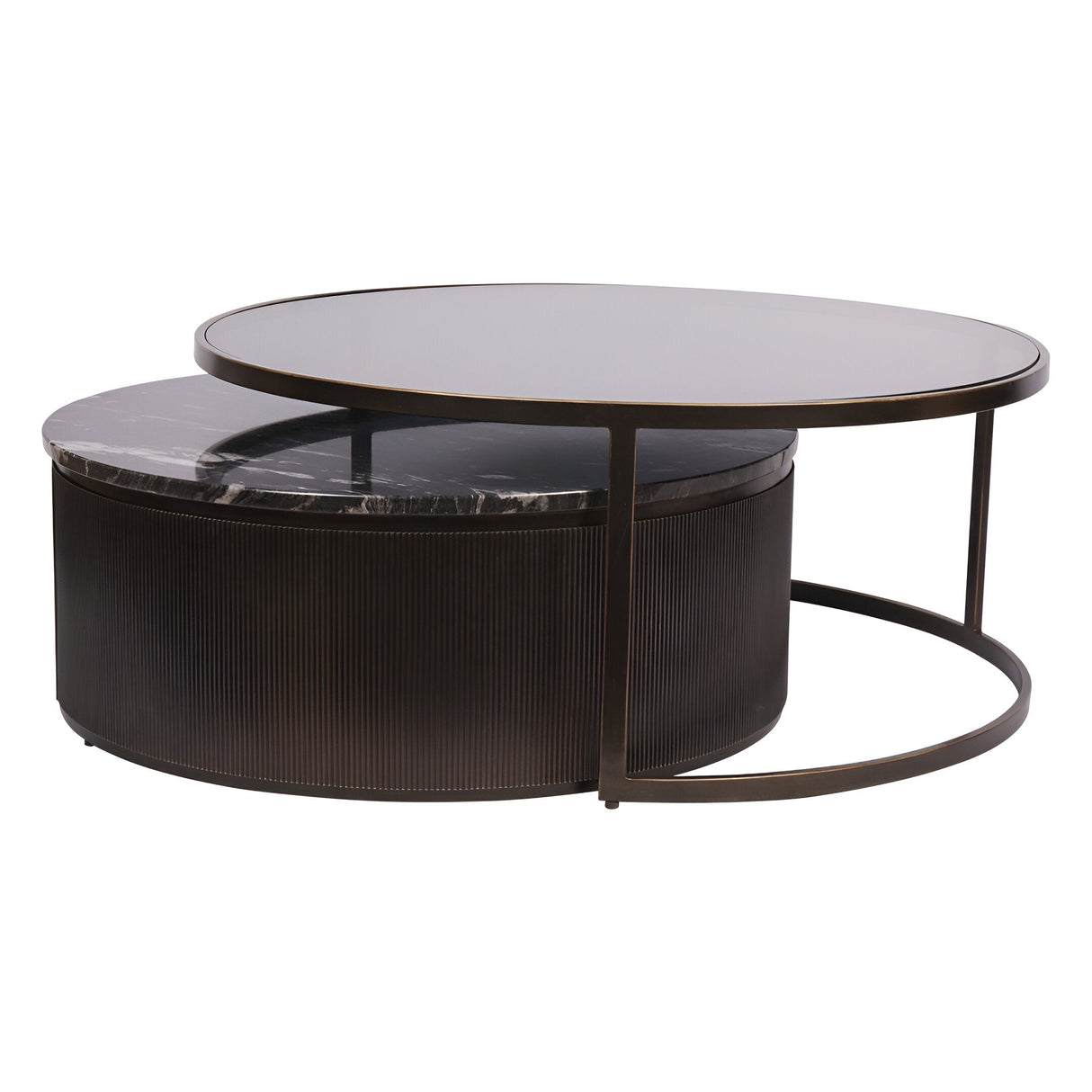 Belvedere Set of 2 Nesting Coffee Tables - Black