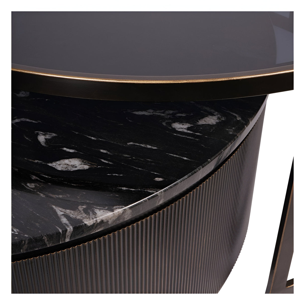 Belvedere Set of 2 Nesting Coffee Tables - Black