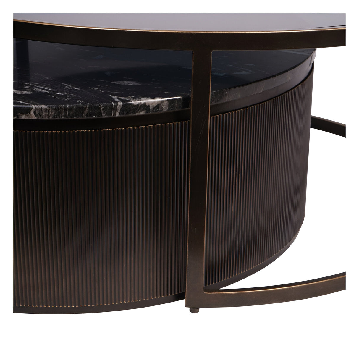 Belvedere Set of 2 Nesting Coffee Tables - Black