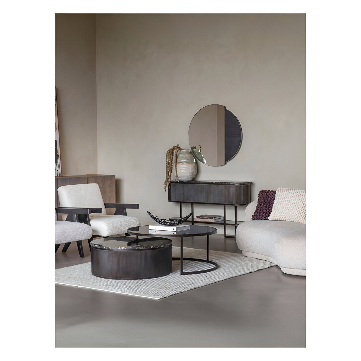 Belvedere Set of 2 Nesting Coffee Tables - Black