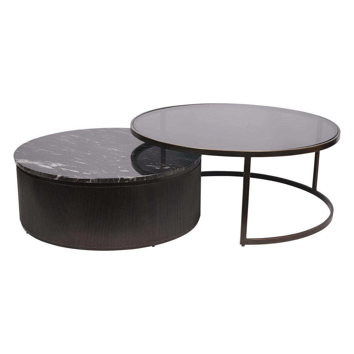 Belvedere Set of 2 Nesting Coffee Tables - Black