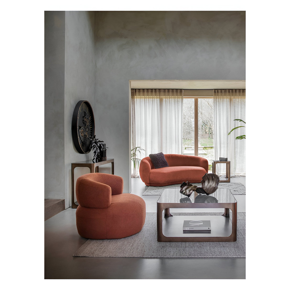 Thorpe Square Metal & Glass Side Table - Gold