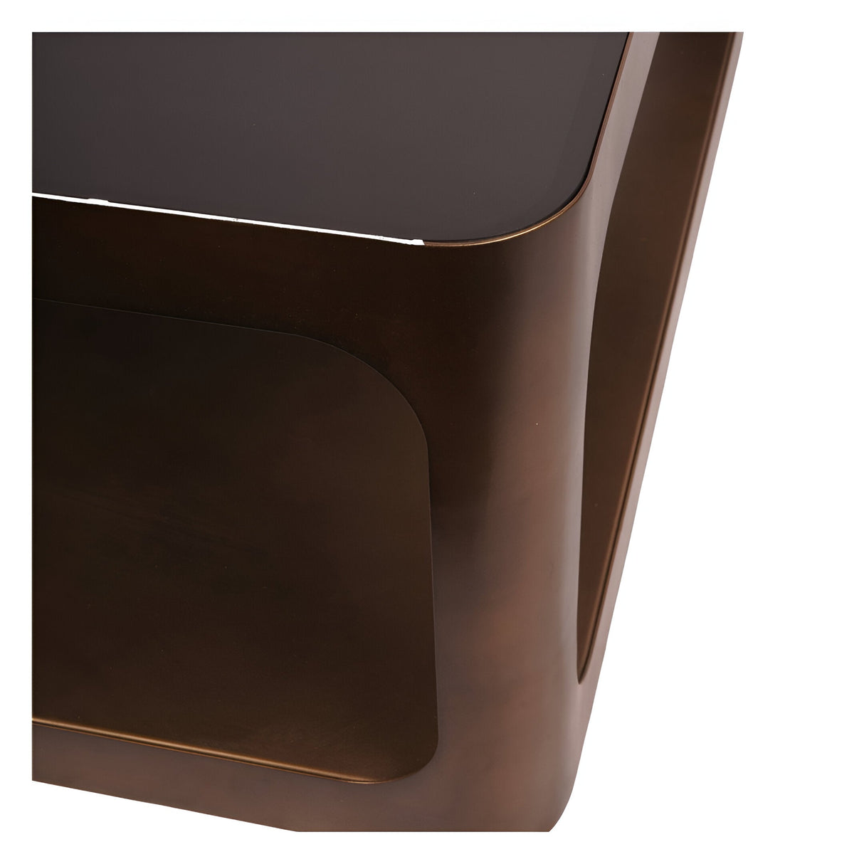 Thorpe Metal & Glass Square Coffee Table - Gold