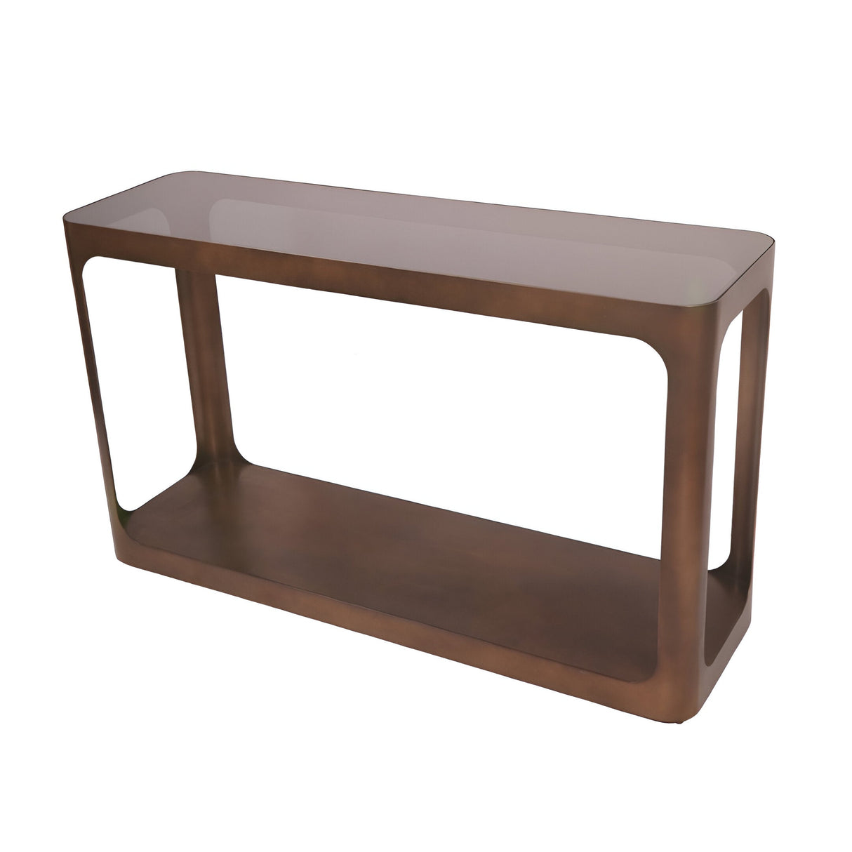 Thorpe Metal & Glass Console Table - Gold