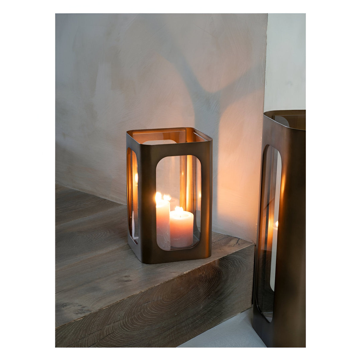 Thorpe Metal & Glass Hurricane Small 28cm - Gold