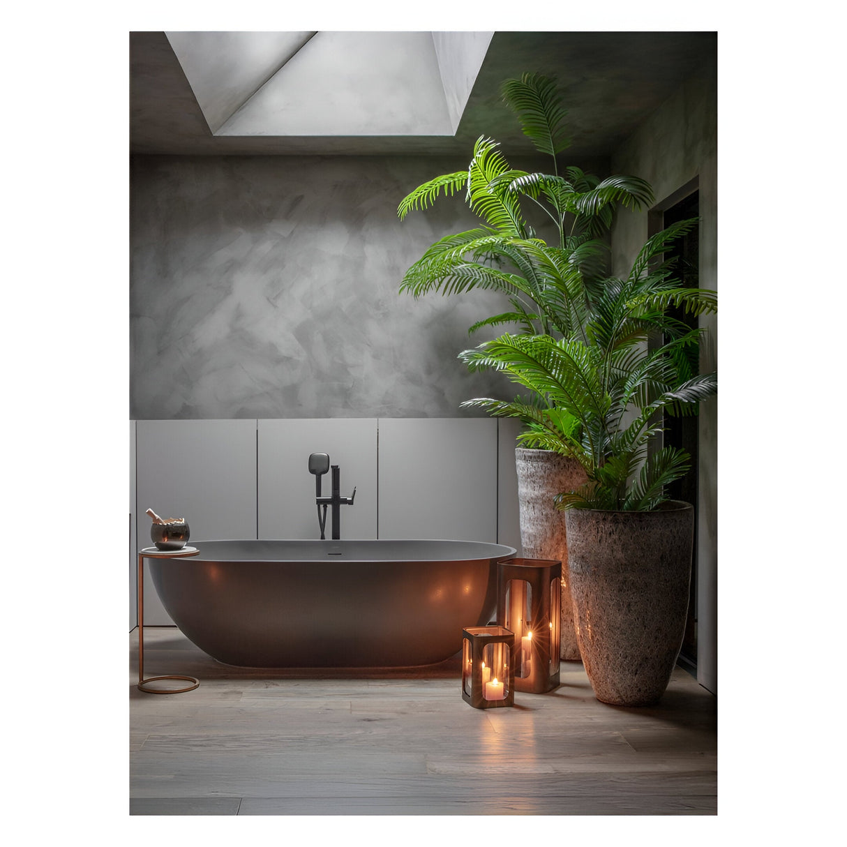 Thorpe Metal & Glass Hurricane Medium 53cm - Gold