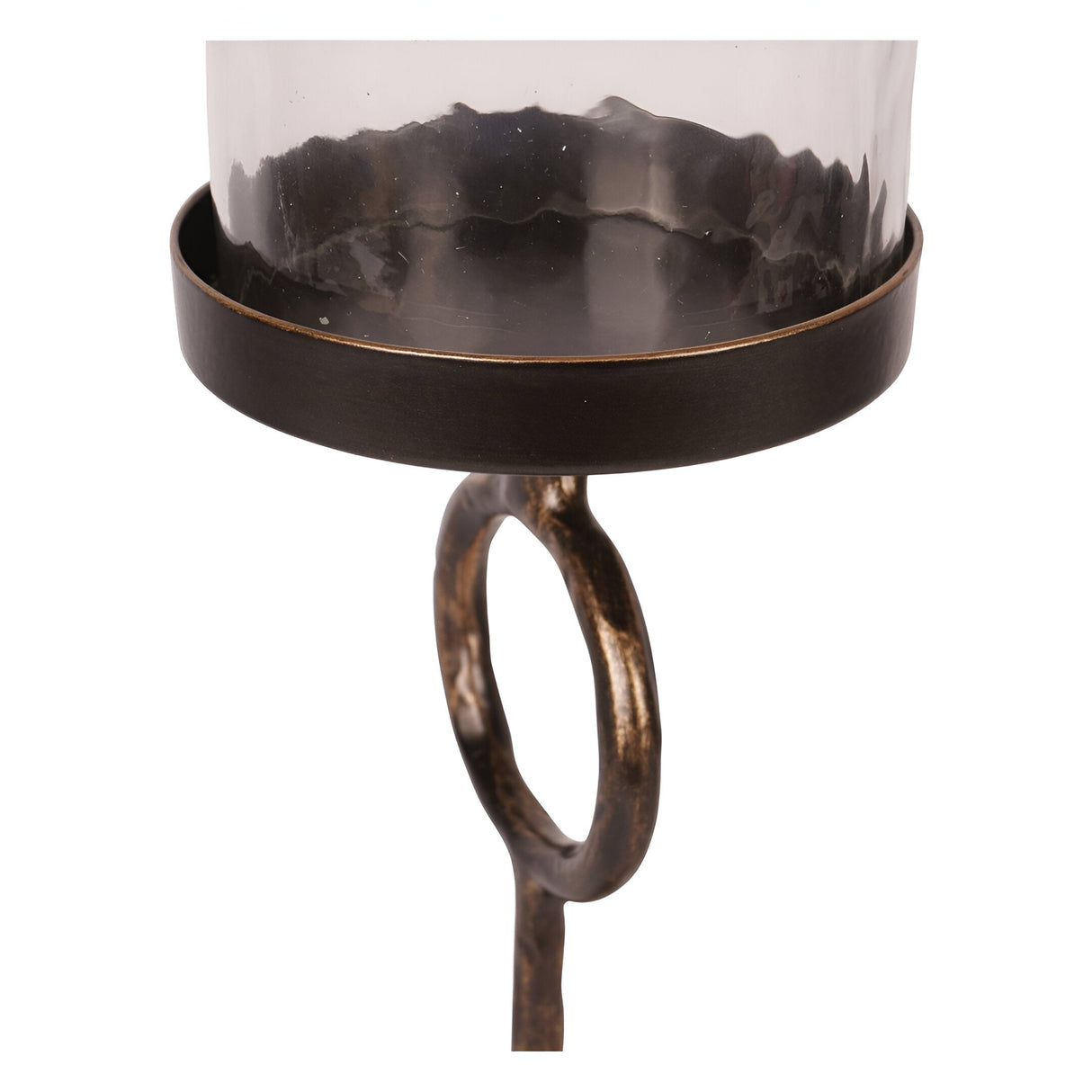 Rutland Small Table Hurricane 39cm - Antique Gold