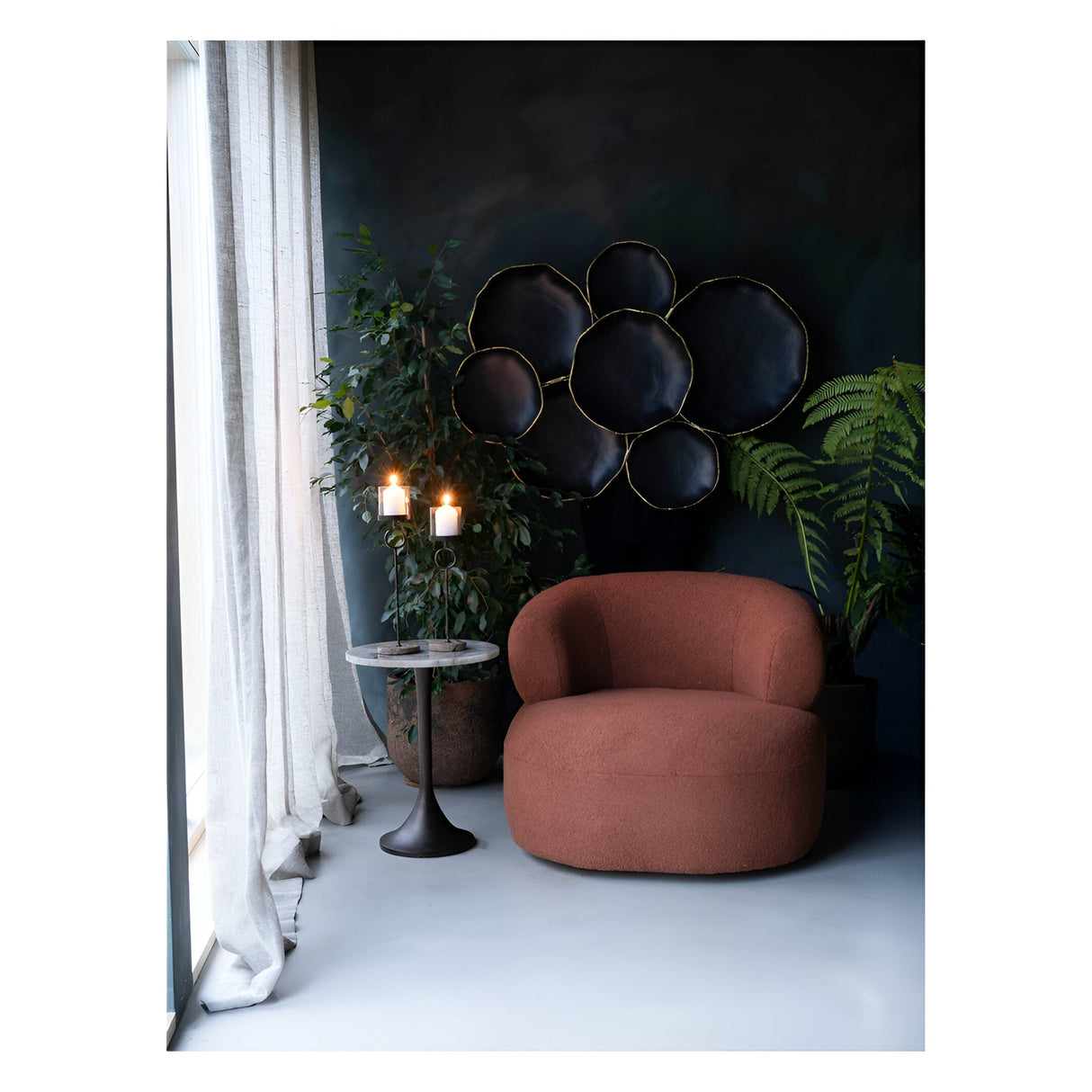 Rutland Large Table Hurricane 45cm - Antique Gold