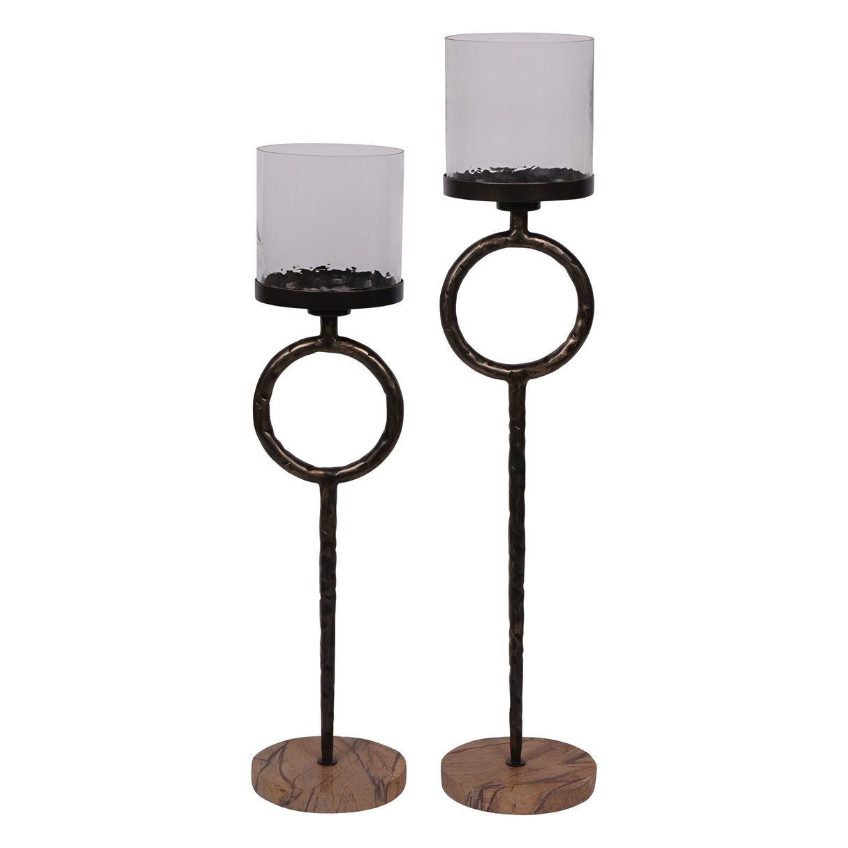 Rutland Large Pillar Floor Hurricane 108cm - Antique Gold