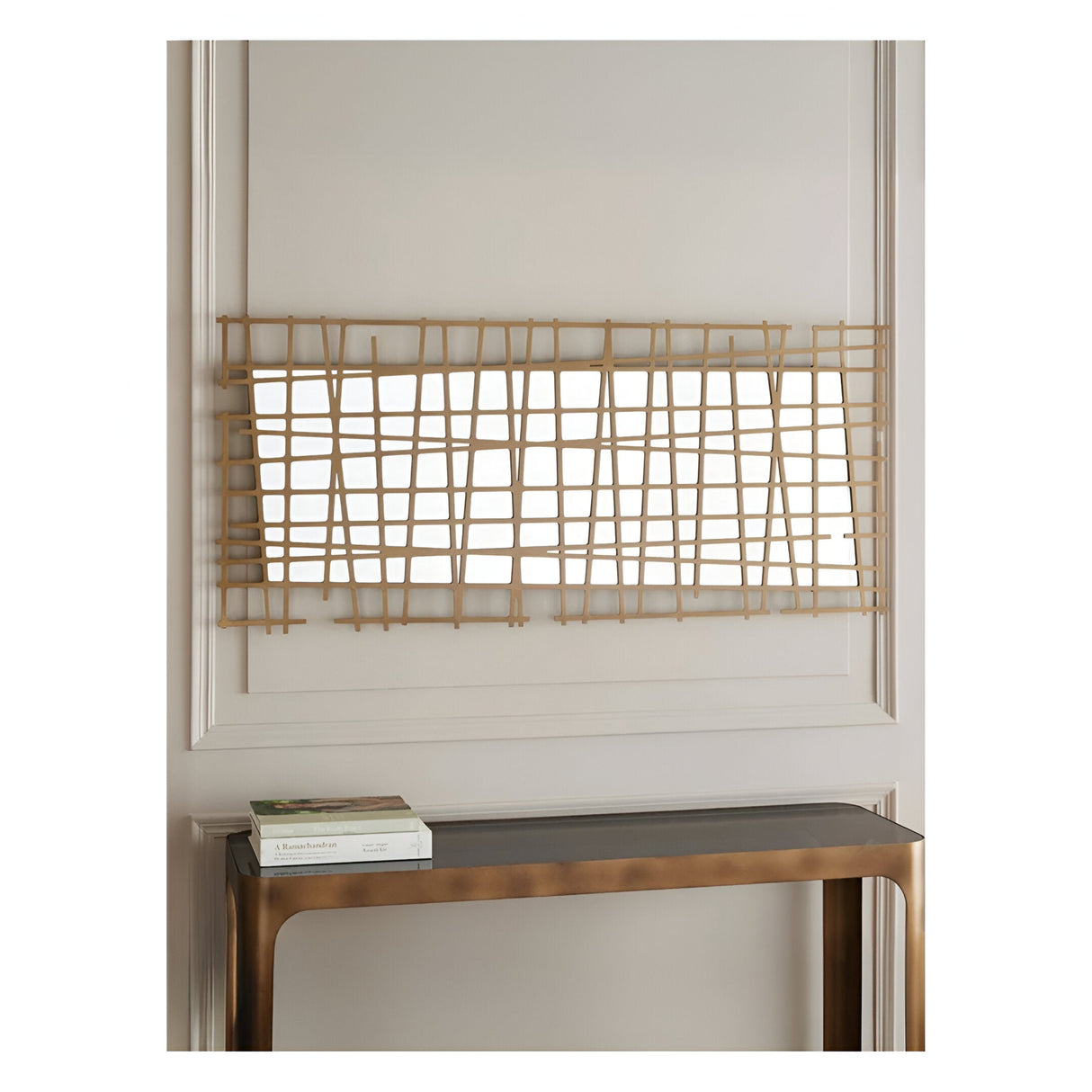 Lattice Wall Mirror Brass - 62x140cm