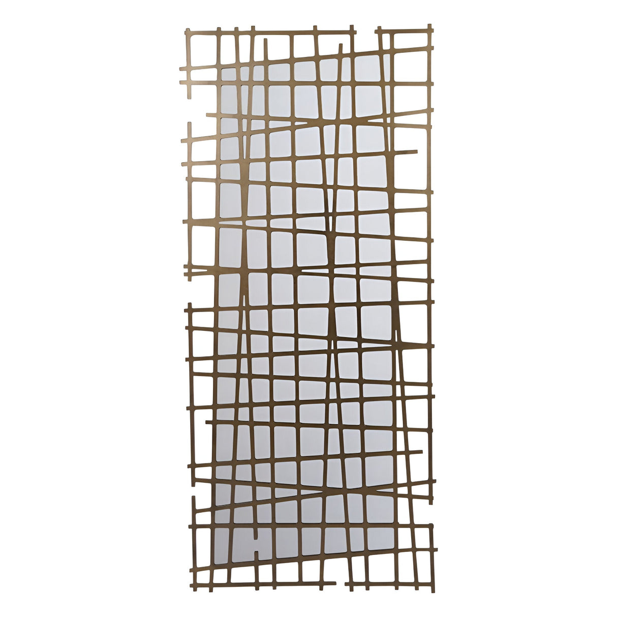 Lattice Wall Mirror Brass - 62x140cm