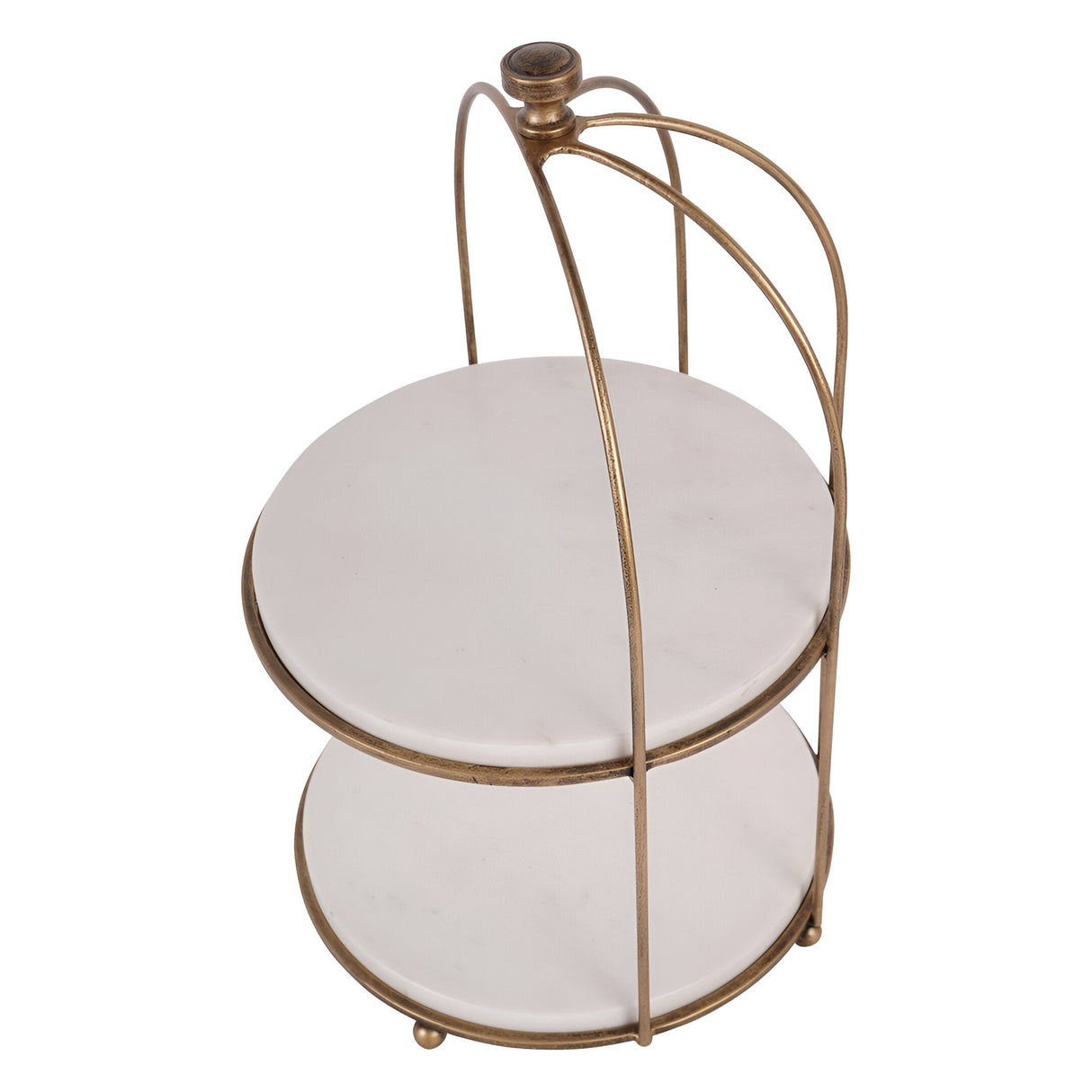 Belvedere Two Tiered Buffet Stand - Aged Gold