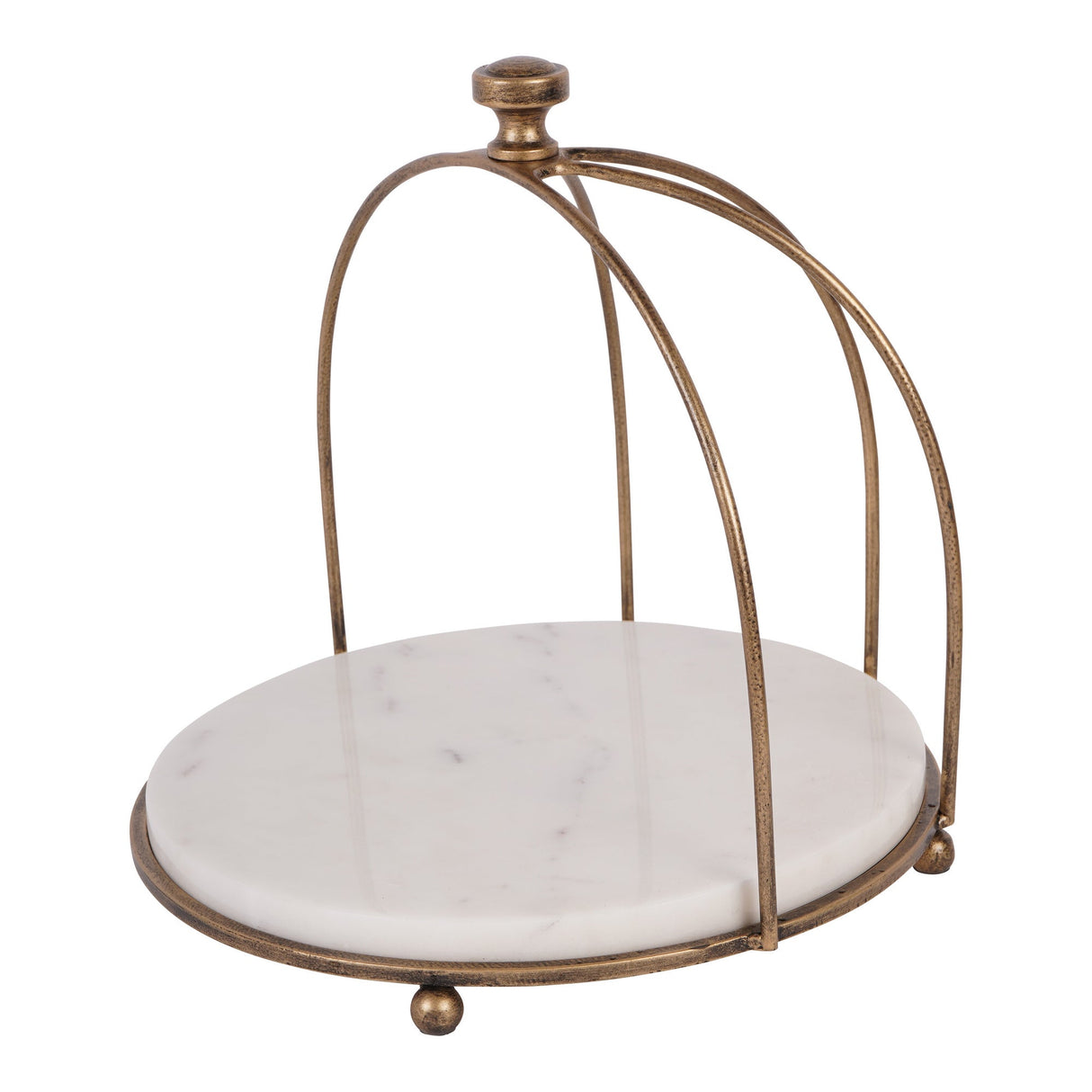 Belvedere One Tiered Buffet Stand - Aged Gold