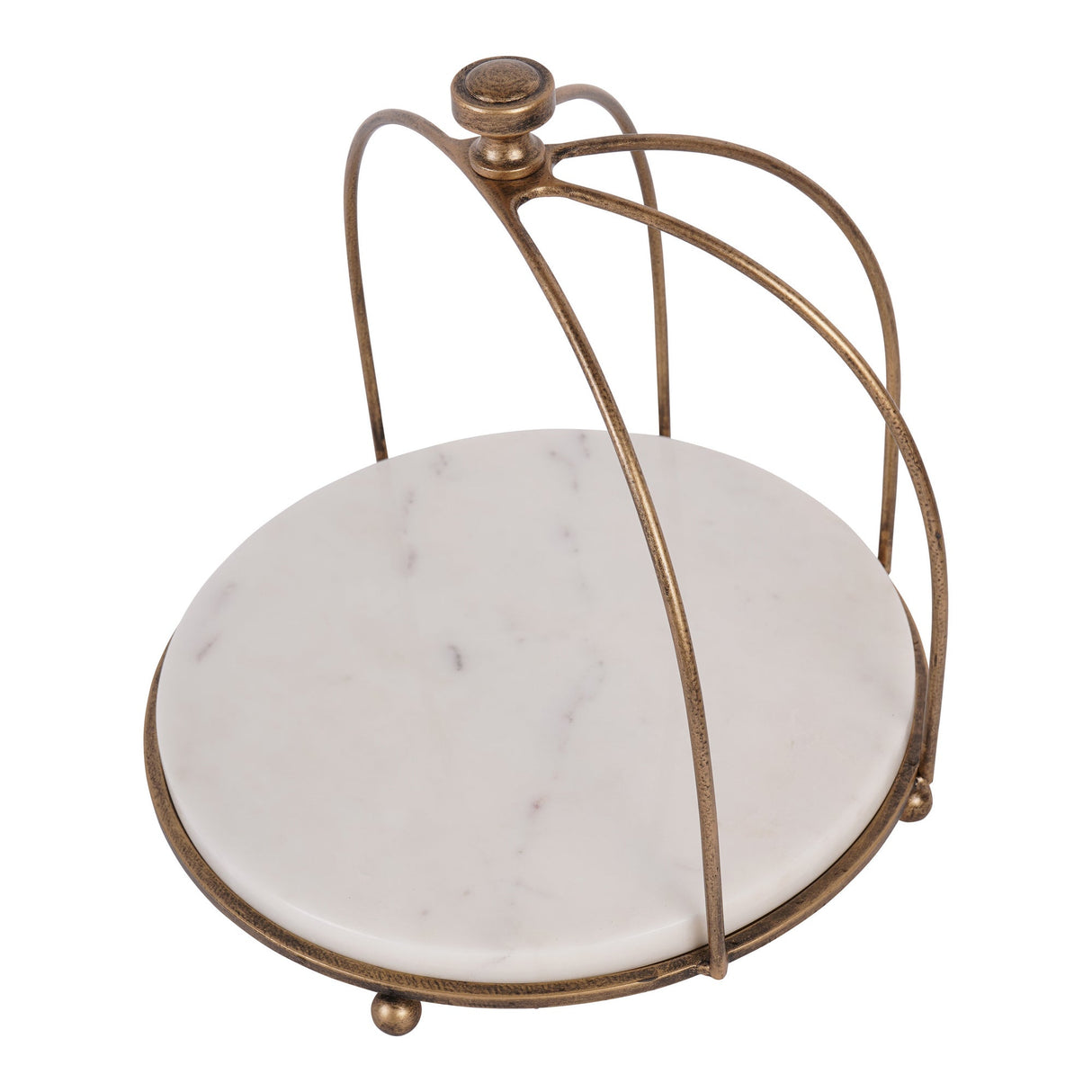 Belvedere One Tiered Buffet Stand - Aged Gold