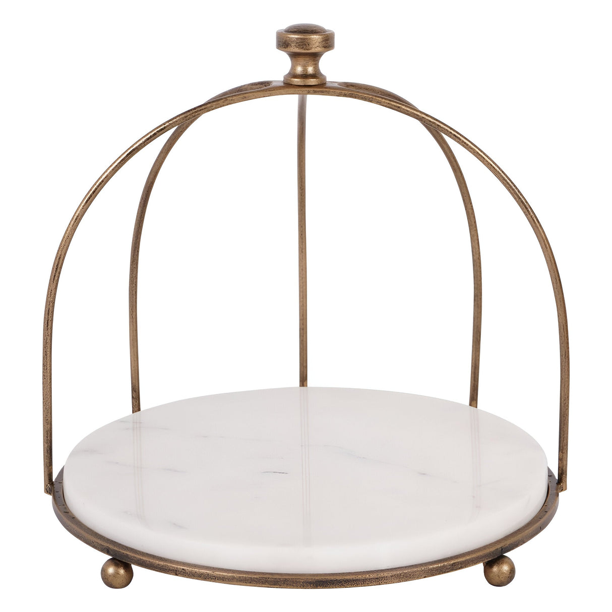 Belvedere One Tiered Buffet Stand - Aged Gold