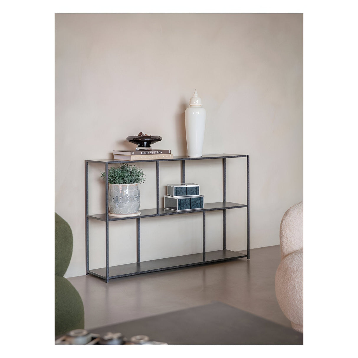 Brooks Console Table - Mottled Black