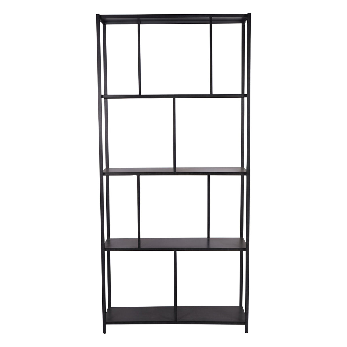 Brooks Tall Metal Shelving Unit - Mottled Black