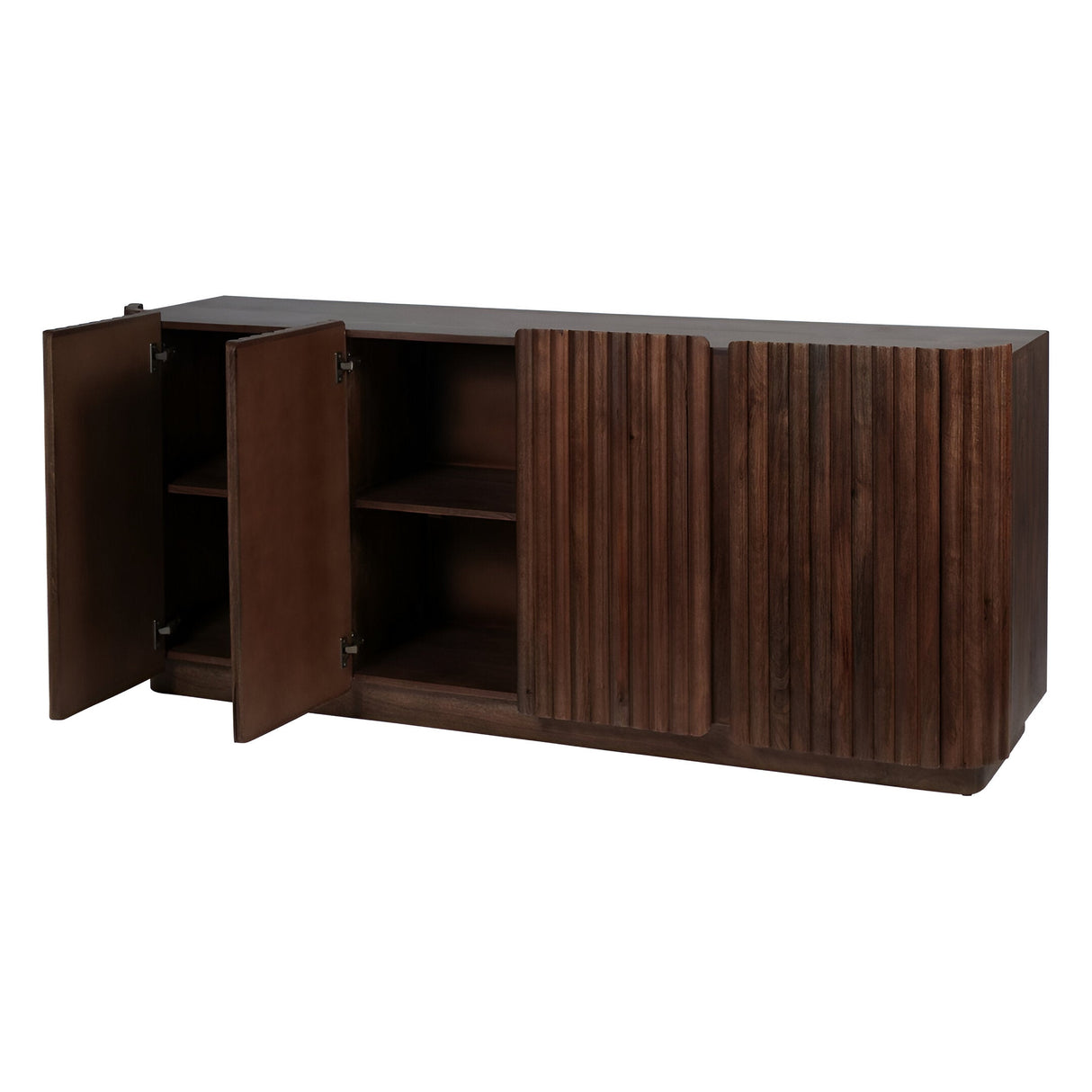 Monterey 4-Door Wooden Buffet Sideboard - Brown