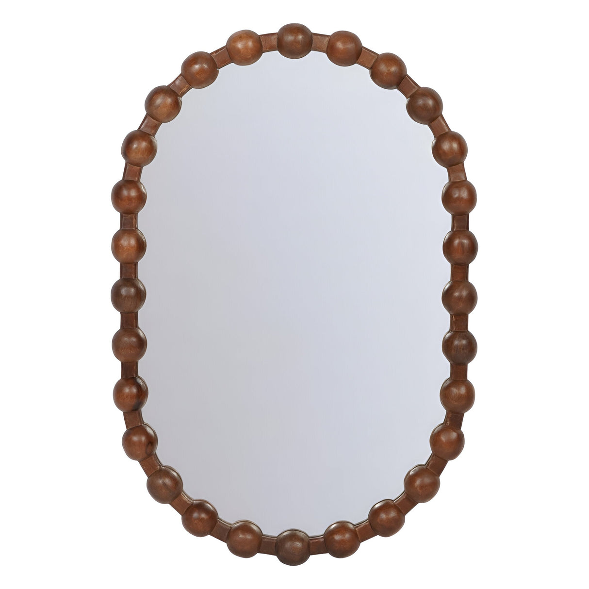 Carmel Oval Wooden Carved Wall Mirror - 61x89cm