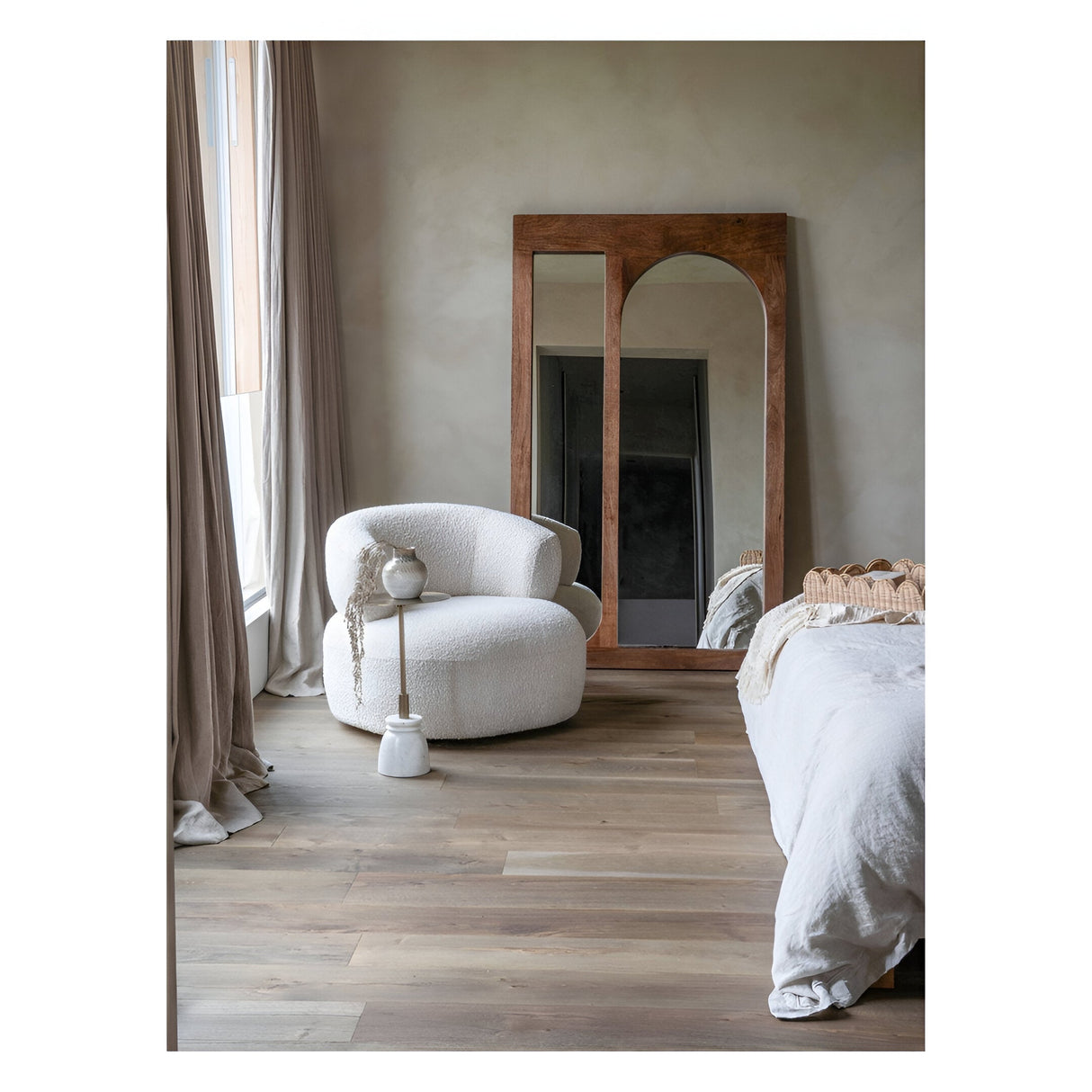Monterey Wooden Floor Standing Mirror