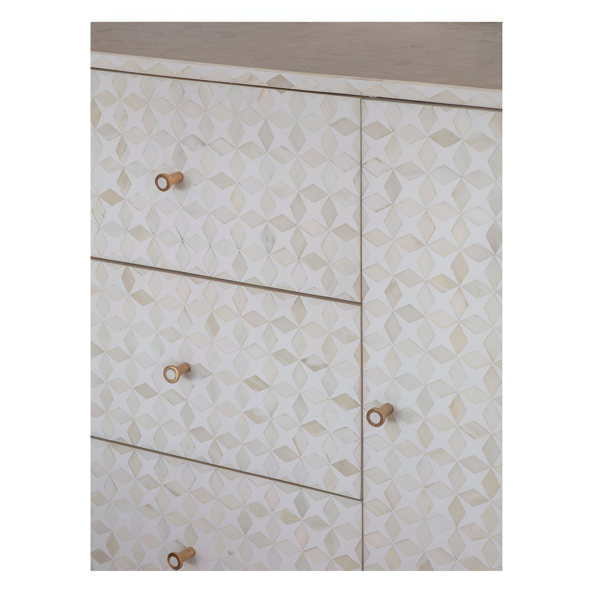 Aspen Bone Inlay Buffet Sideboard - White