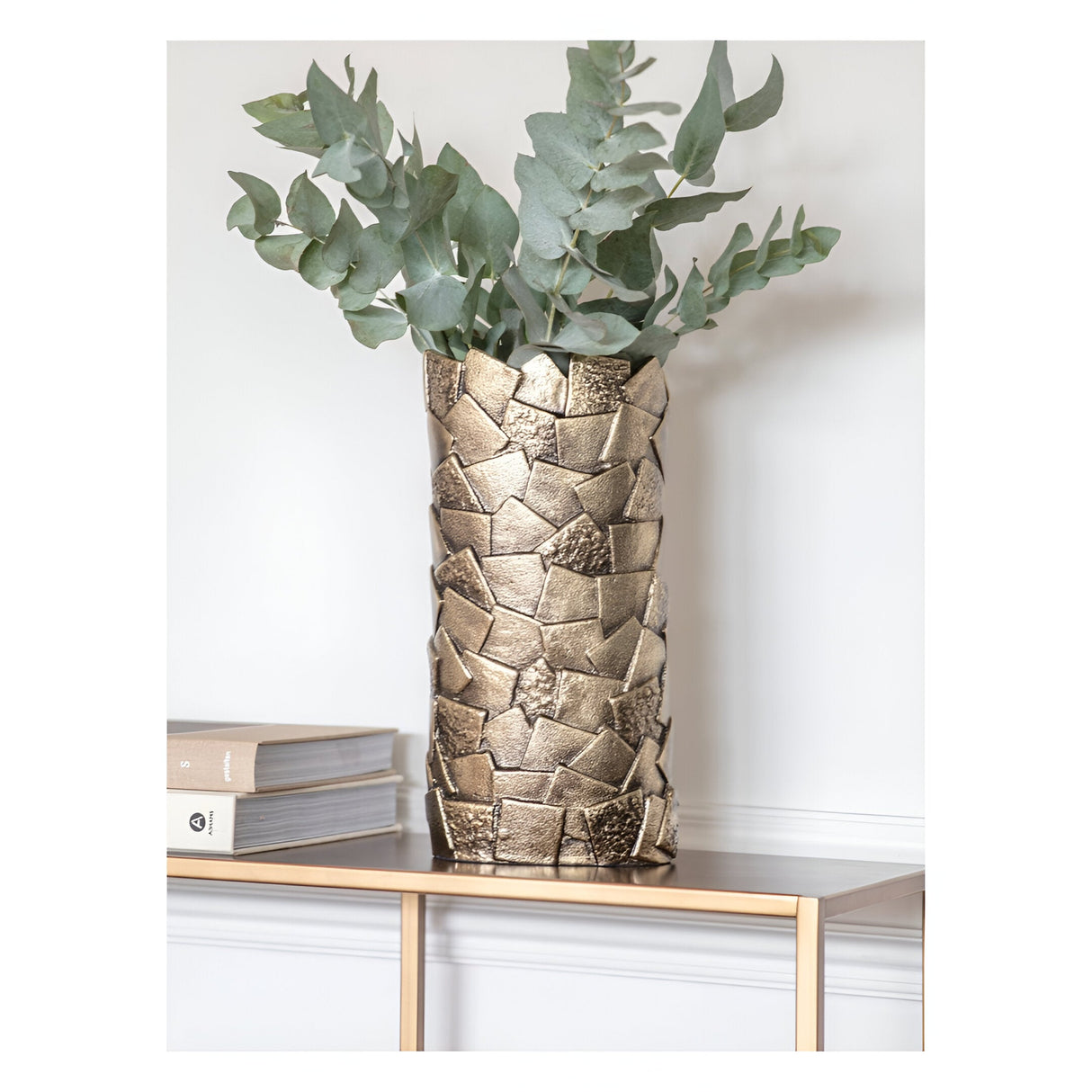 Montrose Cast Aluminium Decorative Vase 36cm - Antique Gold