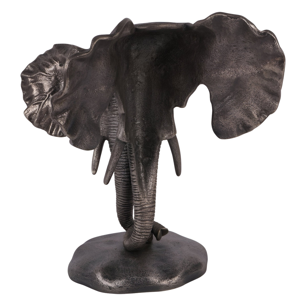 Kariba Cast Aluminium Nuzzling Elephants Figurine - 31cm