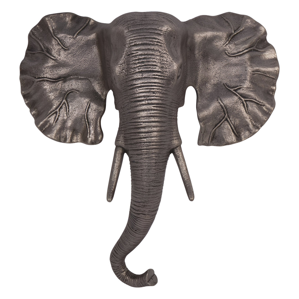 Kariba Cast Aluminium Elephant Wall Art - 37x39cm