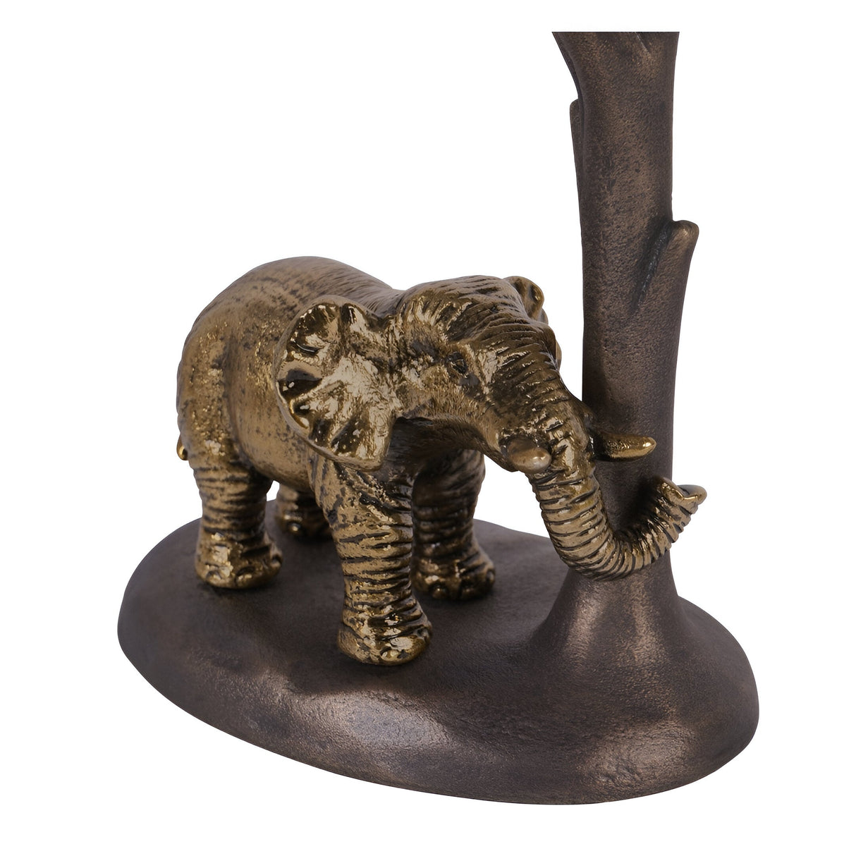 Kariba Elephant Small Hurricane 30cm - Antique Brass