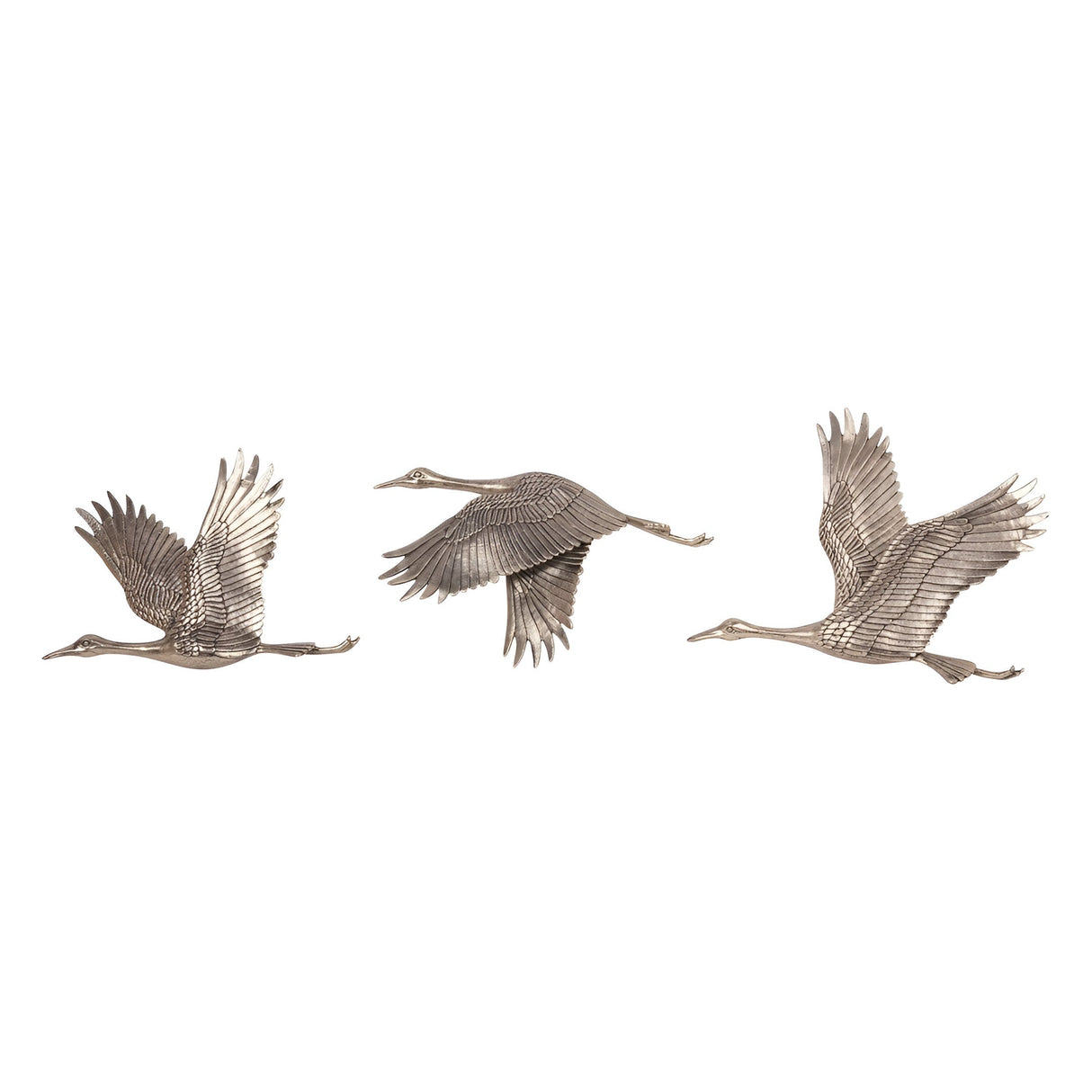 Crane Trio Cast Aluminium Wall Art - 100x75cm