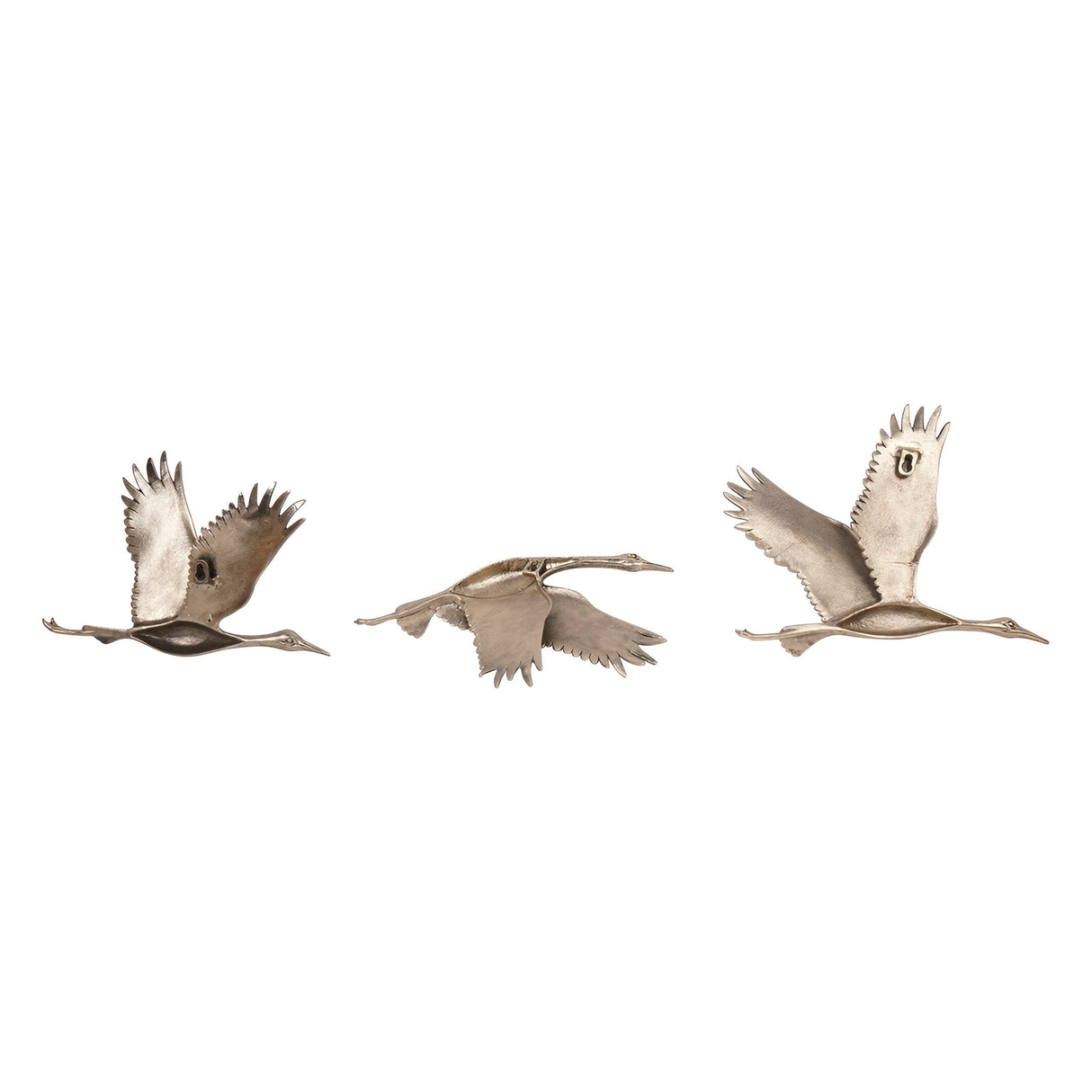 Crane Trio Cast Aluminium Wall Art - 100x75cm