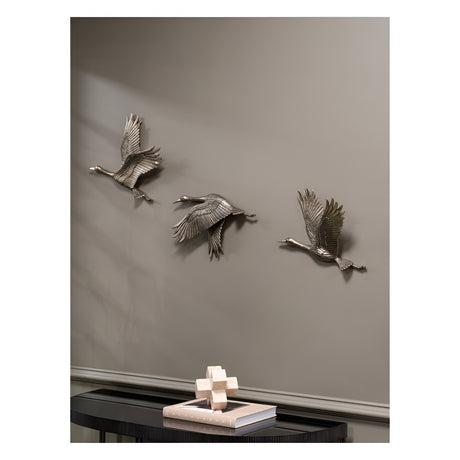 Crane Trio Cast Aluminium Wall Art - 100x75cm